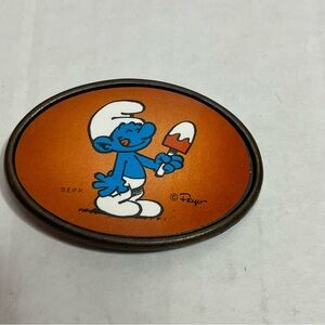 Vintage Smurf Belt Buckle Made In Usa 70s/80s